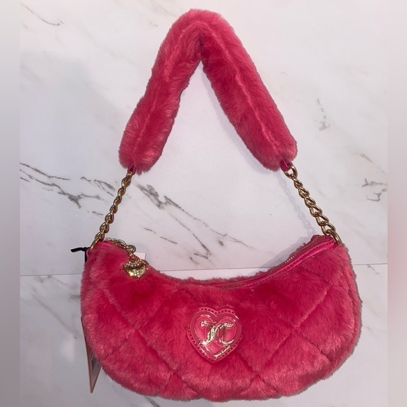 Juicy Couture  Lets Get Cozy Shoulder bag -Pink Flash - Picture 1 of 8